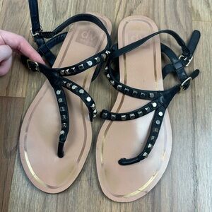 DV By Dolce Vita Sandals Black Gold Studded Buckle 8